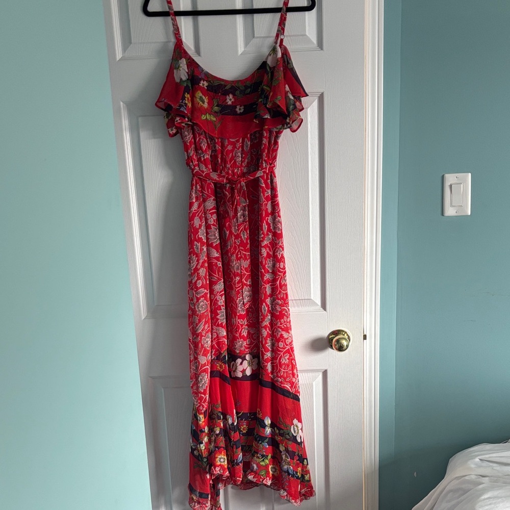 Floral Red Maxi Dress